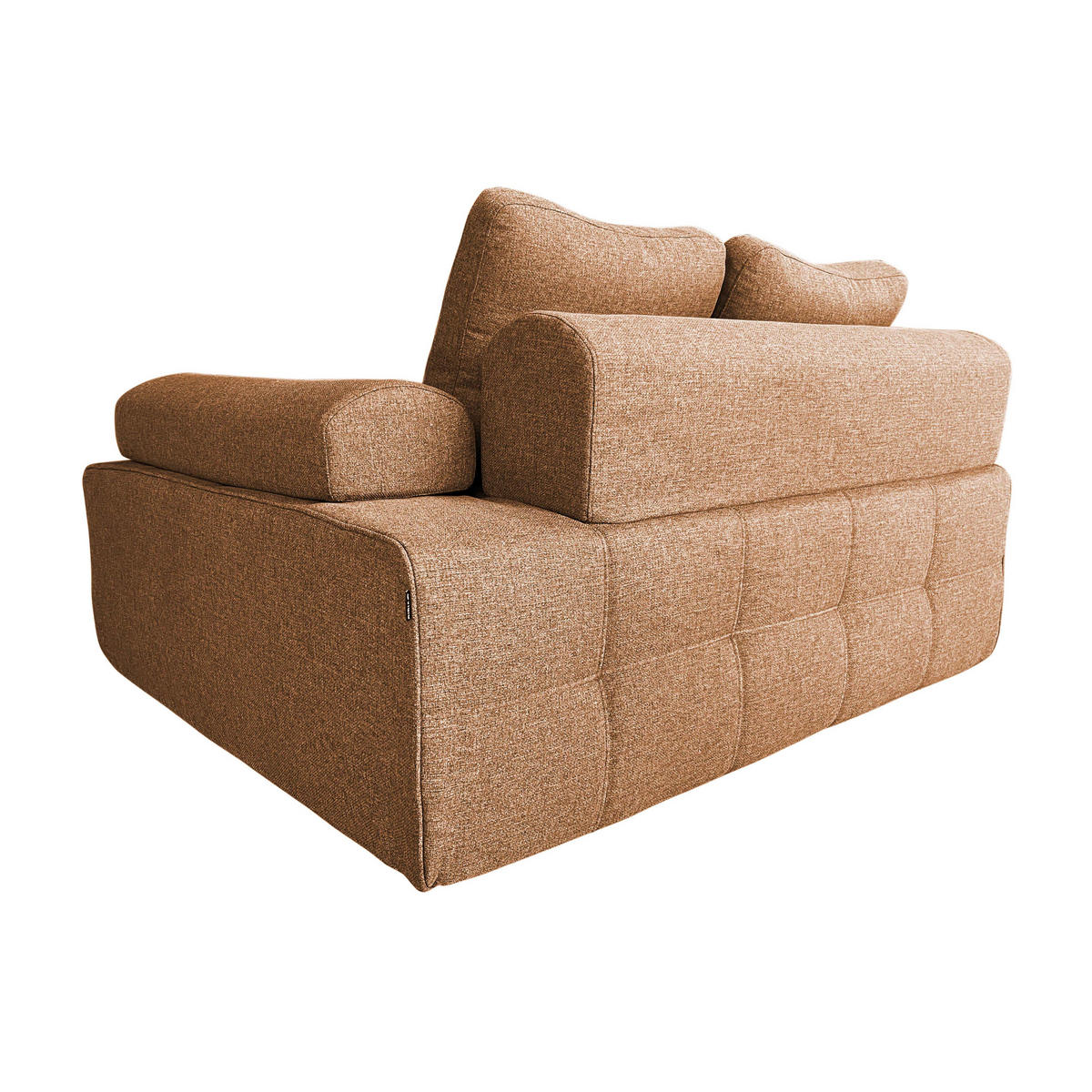 LINKER SESSEL, Terrakotta - Braun, Textil (140/65/112cm) - Oviala