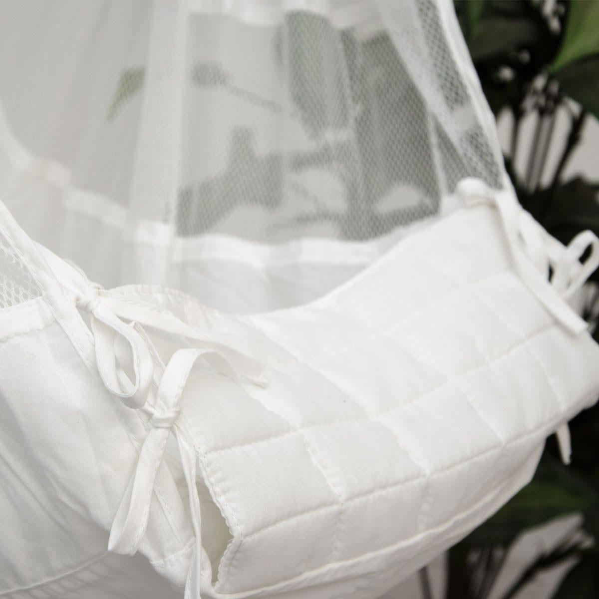BABY-FEDERWIEGE inkl. Gestell, 205cm, bis 15kg, Weiß - Weiß, Textil (79/205/112cm) - Amanka