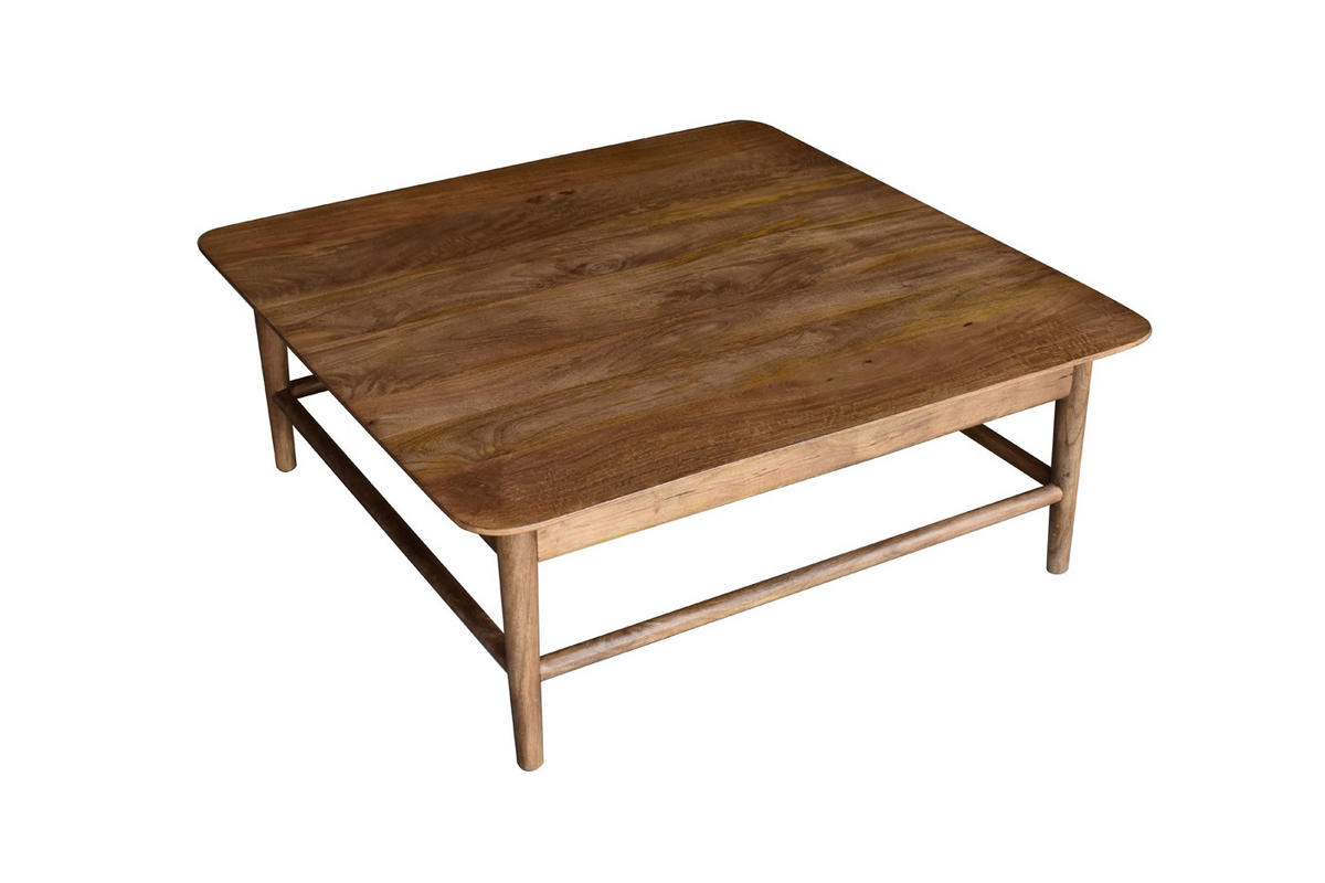 COUCHTISCH aus Mangoholz 100x100x38cm, natur - Braun, Holz (100/100/38cm) - Giga Meubel