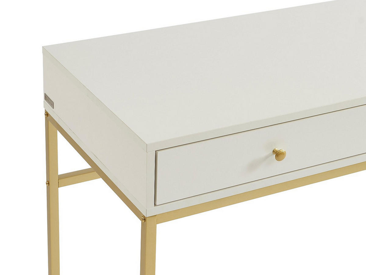 KONSOLENSCHREIBTISCH - 100 cm x 48 cm - holz - weiß Codenio - Weiß, Holz/Metall (48/100/78cm) - Vente-Unique