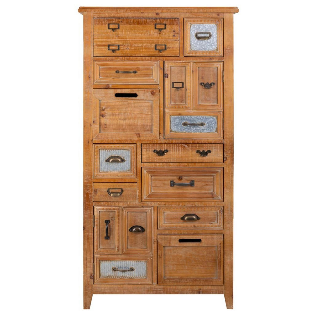 KOMMODE aus Holz 80x37x155 cm - Braun, Holzwerkstoff (80/155/37cm) - Wanderlust