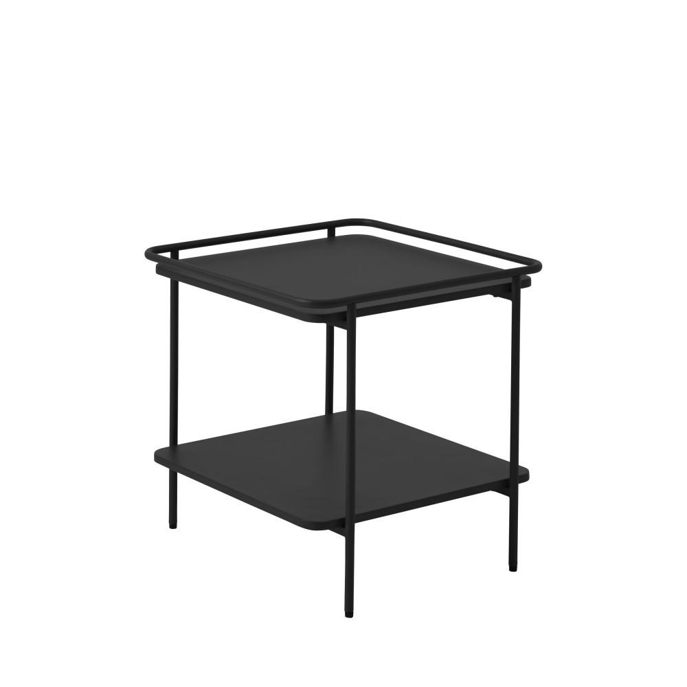 BEISTELLTISCH - Metall - Schwarz - Schwarz, Metall (45/45/44cm) - Drawer