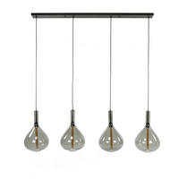 HÄNGELEUCHTE Drop Schwarz 30/164/ 150 cm - Schwarz, Metall (30/164/150cm) - Hoyz Collection