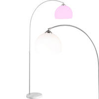 LED STEHLEUCHTE NEWCASTLE Silber Metall - Silberfarben, Metall (92/30/196cm) - Globo Lighting