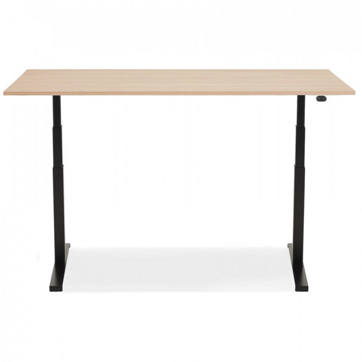 SCHREIBTISCH Beige 140x70x127 cm - Beige/Schwarz, Holz/Metall (140/70/127cm) - AlterEgo