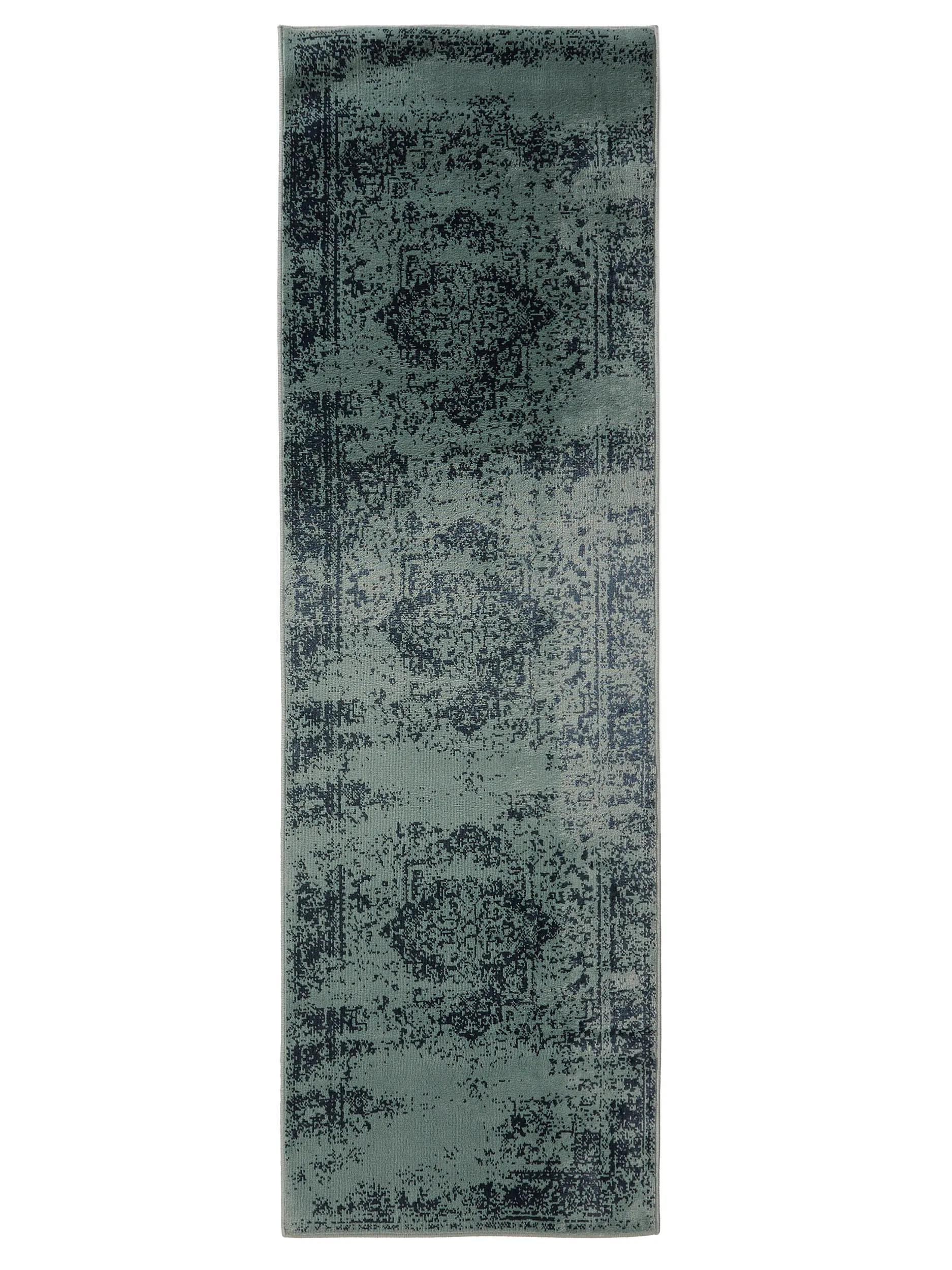 VINTAGE-LÄUFER Suki 80/240 cm - Türkis, Kunststoff (80/240cm) - benuta