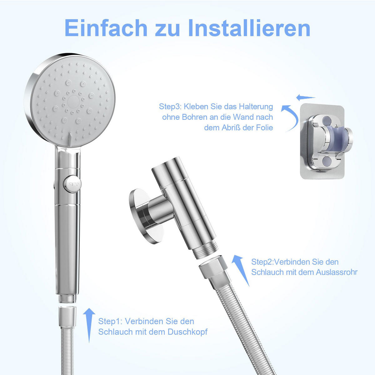 DUSCHKOPF HydroBreeze - Silberfarben, Kunststoff (4/27.5/10cm) - Nettlife