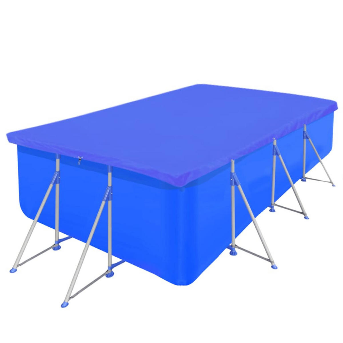 POOLABDECKUNG Pe Rechteckig 90 G/Qm 540/270 Cm - Blau, Kunststoff (270/540cm) - vidaXL