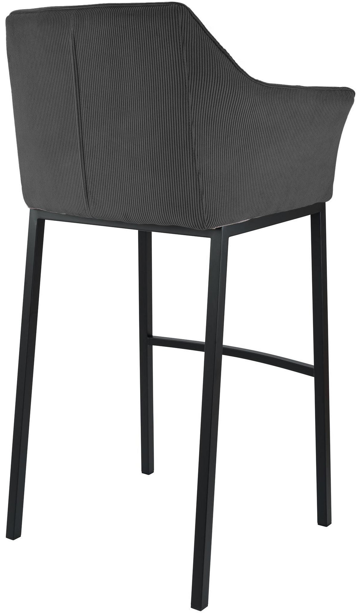 BARHOCKER Metall Dunkelgrau - Dunkelgrau/Schwarz, Metall (64/110/48cm) - CLP