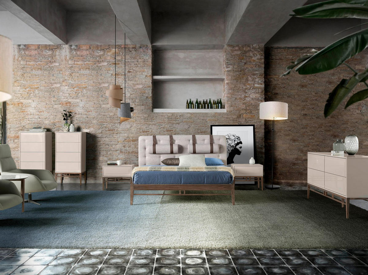 SIDEBOARD Anrichte in Beige und Nussbaumholz 160/45/80 cm - Walnussfarben/Grau, Holz (160/80/45cm) - ANGEL CERDA