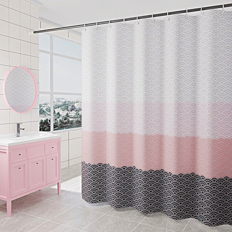 DUSCHVORHANG Badezimmer Stoff Polyester wasserdicht maschinenwaschbar - Rot, Textil (200/180cm) - MCBOSON