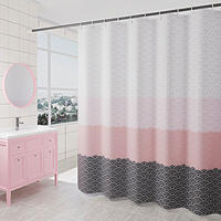 DUSCHVORHANG Badezimmer Stoff Polyester wasserdicht maschinenwaschbar - Rot, Textil (200/180cm) - MCBOSON