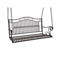 GARTEN-HÄNGEBANK Silvia Hängebank - Schwarz, Metall (50/58/114cm) - DELUKE