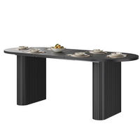 ESSTISCH Ausziehbar 120-160Cm Oval Holzstruktur Natur - Schwarz, Metall (80/120/75.5cm) - FLIEKS