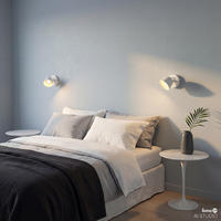AKKU-WANDLEUCHTE inkl. Fernbedienung - 3-Stufen-Dimmer - Eisen - Weiß, Metall (12/15/16cm) - home24