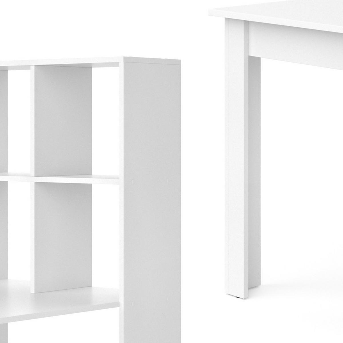 SCHREIBTISCH Gael Weiß 70 x 122 cm - Weiß, Holzwerkstoff (122/70/145.6cm) - Vicco
