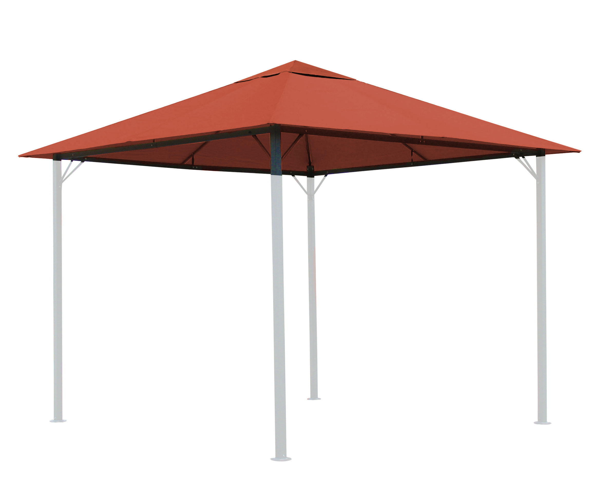 ERSATZDACH Pavillon 3x3 m Rotorange - Terra cotta, Textil (297/1/297cm) - QUICK STAR