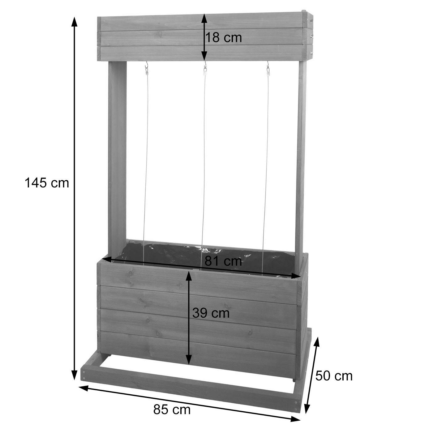 HOCHBEET Braun - Braun, Holz (85/145/50cm) - MCW