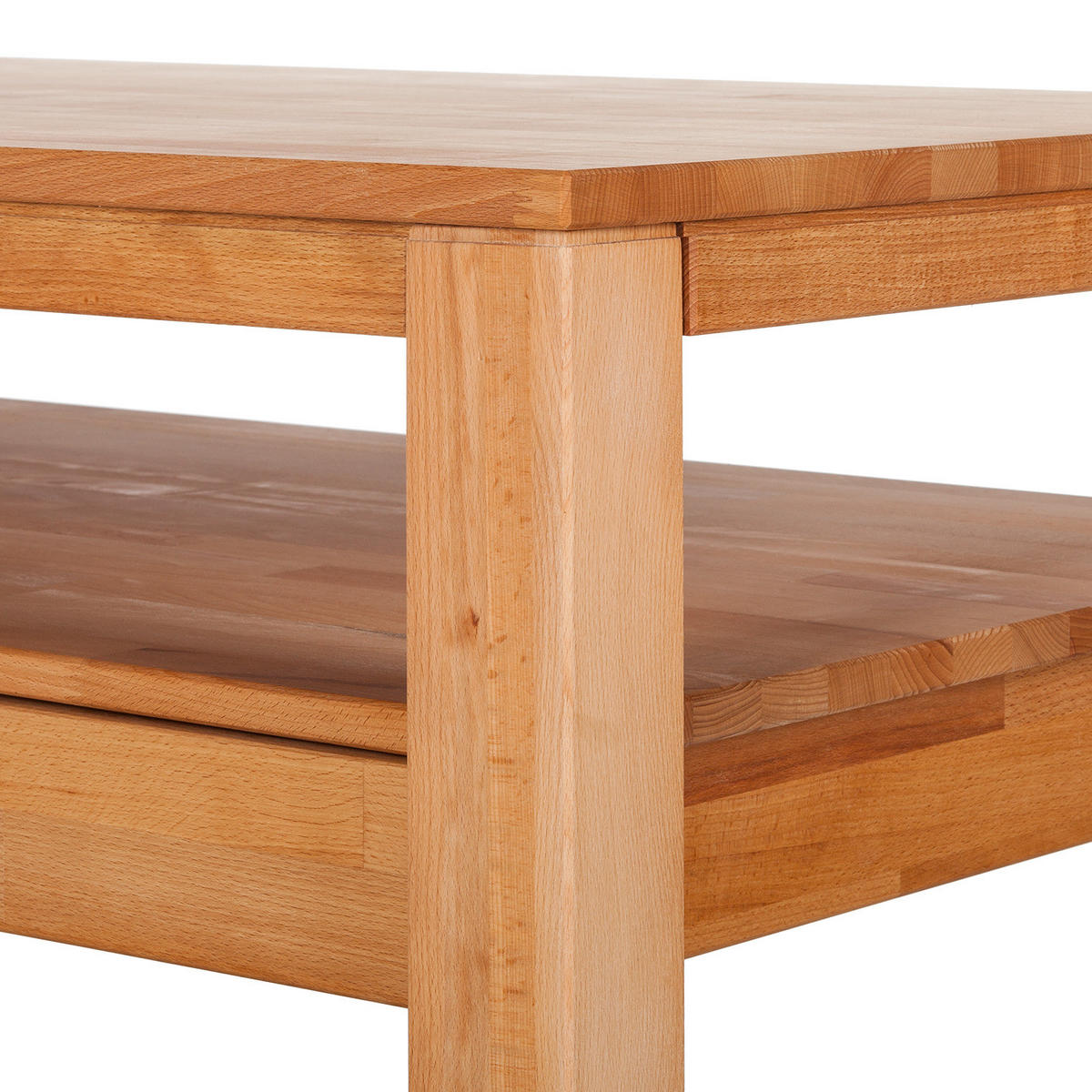 COUCHTISCH - Massivholz - Buchefarben, Holz (70/110/47cm) - home24