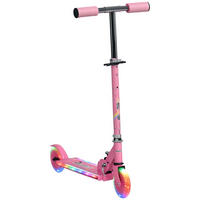 KINDERSCOOTER DE-16943 klappbar mit LED-Rädern & Musik Rosa - Pink, Metall (67/32/78cm) - ComfortXL