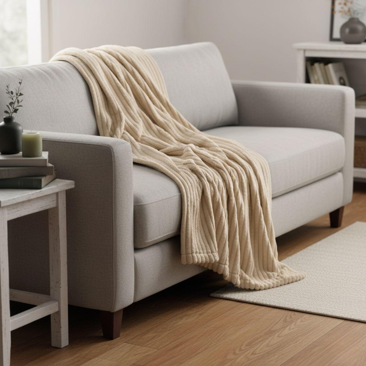 FLANELLDECKE 160/130 cm - Beige, Textil (160/130cm) - Home Styling Collection