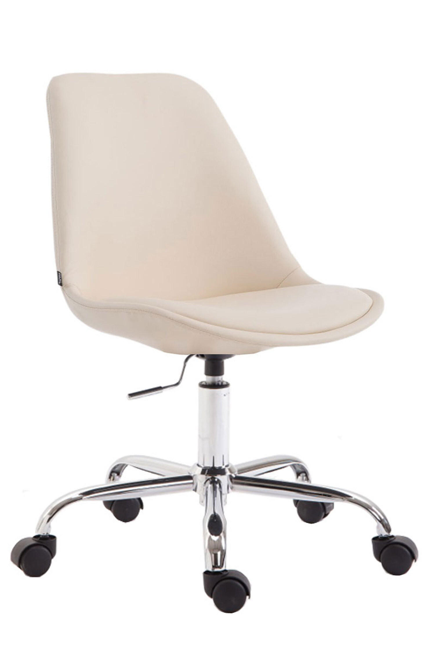 BÜROSTUHL Toulon, Kunstleder Creme - Creme, Textil/Metall (48/52/54cm) - TPFLiving