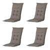 GARTENSTUHLKISSEN Rippe 123/50 cm 4er-Set - Braun, Textil (50/7/123cm) - Madison