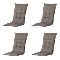 GARTENSTUHLKISSEN Rippe 123/50 cm 4er-Set - Braun, Textil (50/7/123cm) - Madison