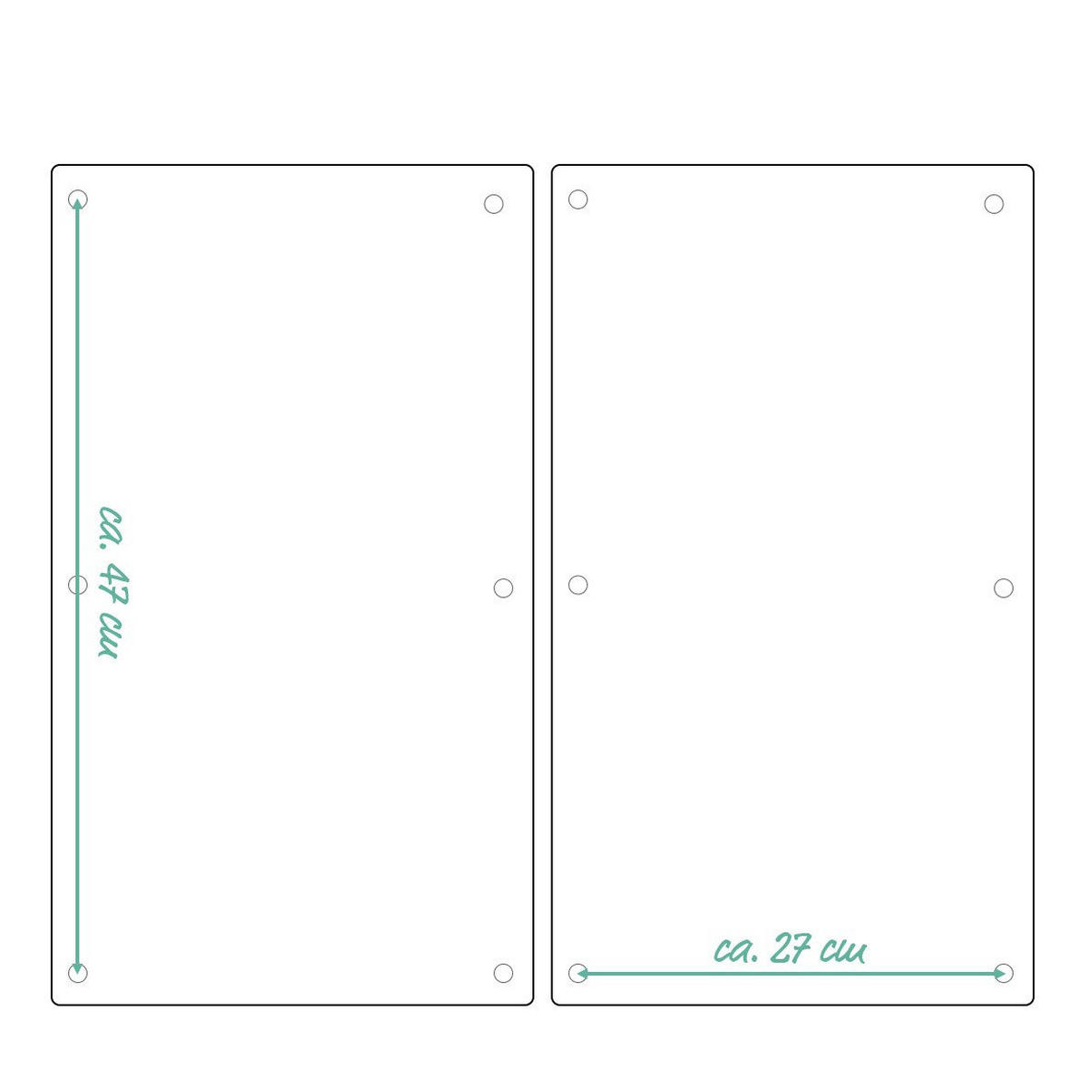 HERDABDECK-/SCHNEIDEPLATTEN 2-er Set 52/30/0,5 cm - Anthrazit, Glas (30/0.5/52cm) - ZELLER