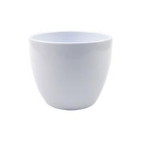 BLUMENTOPF Sylt Keramik rund glänzend Weiß 11/9 cm - Weiß, Keramik (9.5cm) - LENI