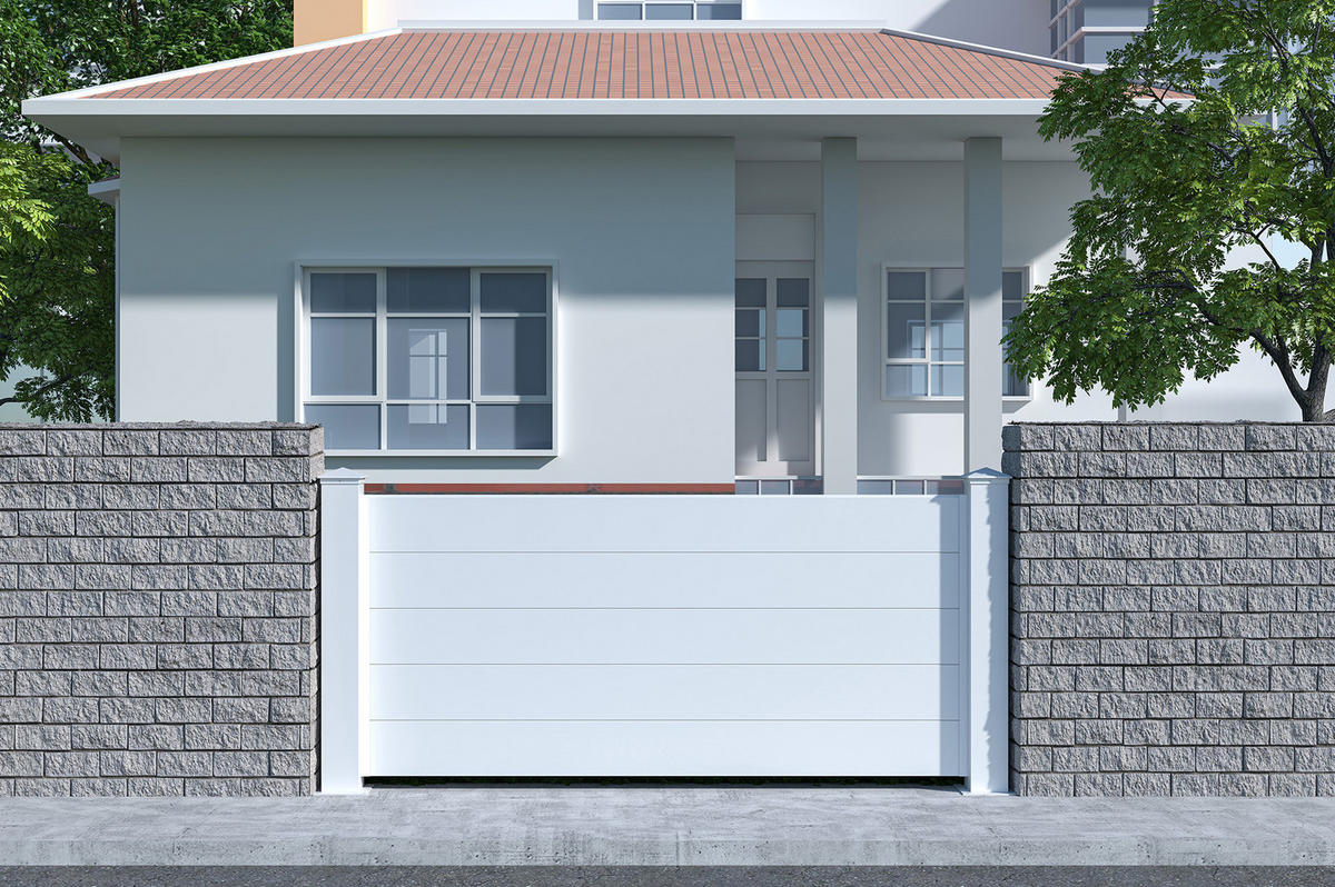 VORGARTENZAUN 2er-Set Niesen weiß 1,9m H.90cm aluminium - Weiß, Metall (378/89cm) - Casanoov