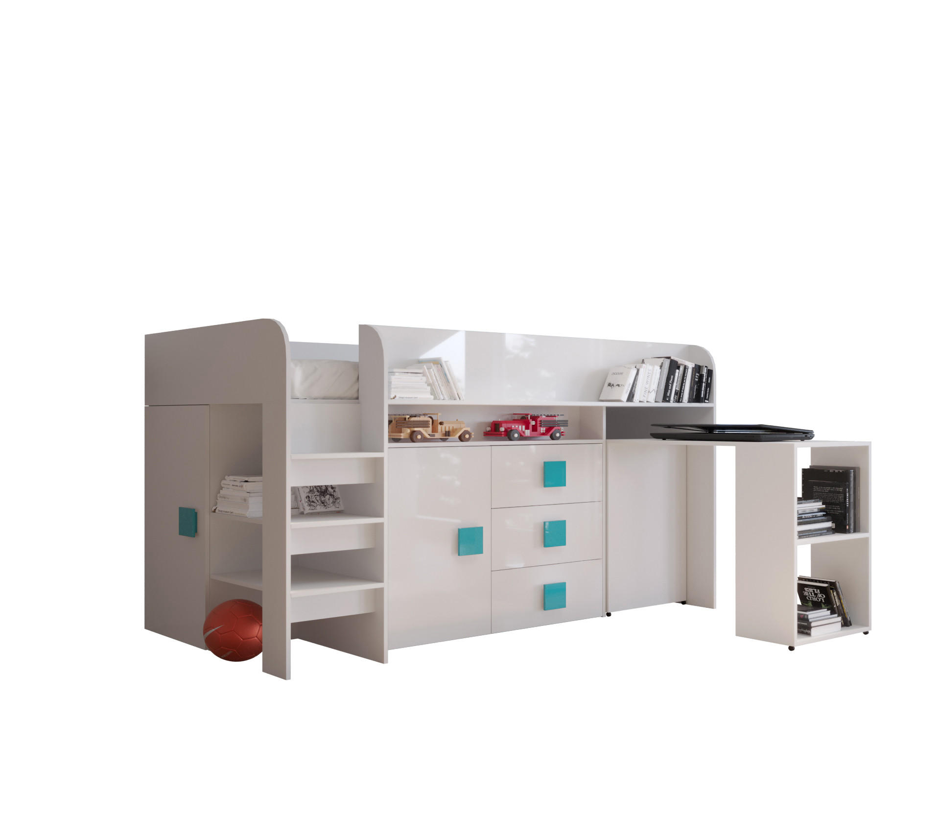 HOCHBETT 203,3/106,6/125 - Blau/Weiß, Holz (90/200cm) - MÖBEL KRYSPOL