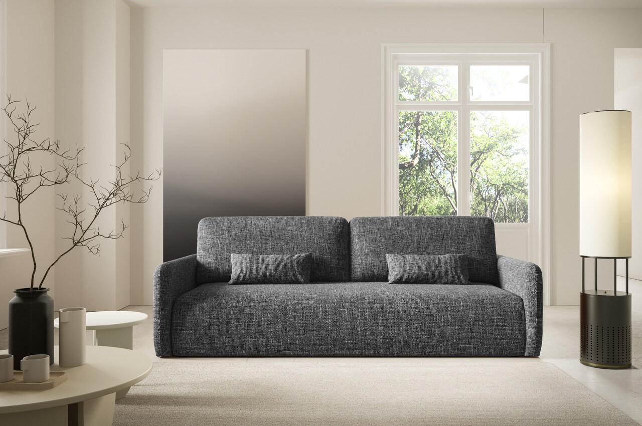 SCHLAFSOFA mit Bettkasten Schwarz - Schwarz, Holz/Holzwerkstoff (217/86/102cm) - Furnisell