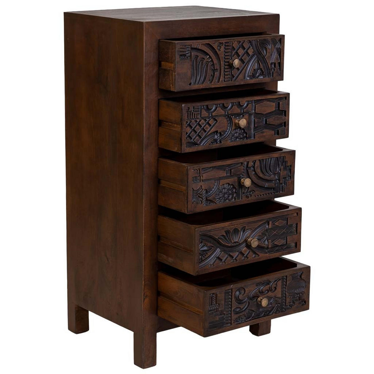 KOMMODE aus holz 45x40x100cm - Braun, Holz (45/100/40cm) - Wanderlust