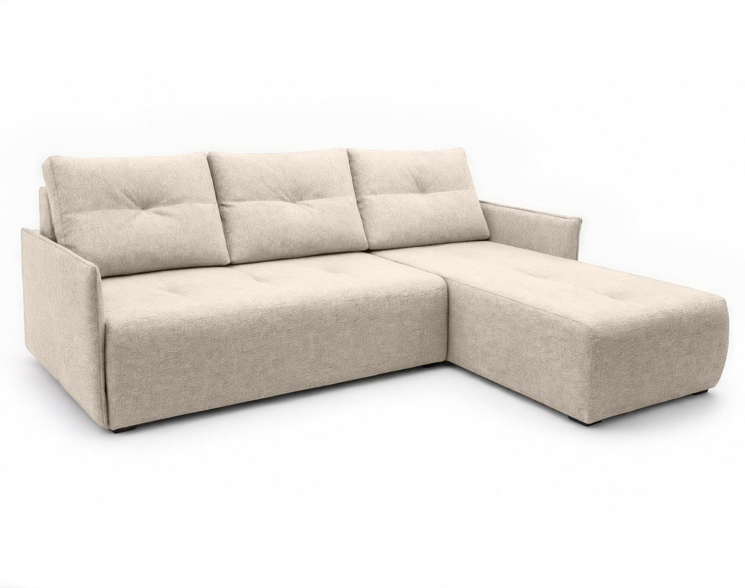 AX Living Ecksofa Beige 212x143 cm