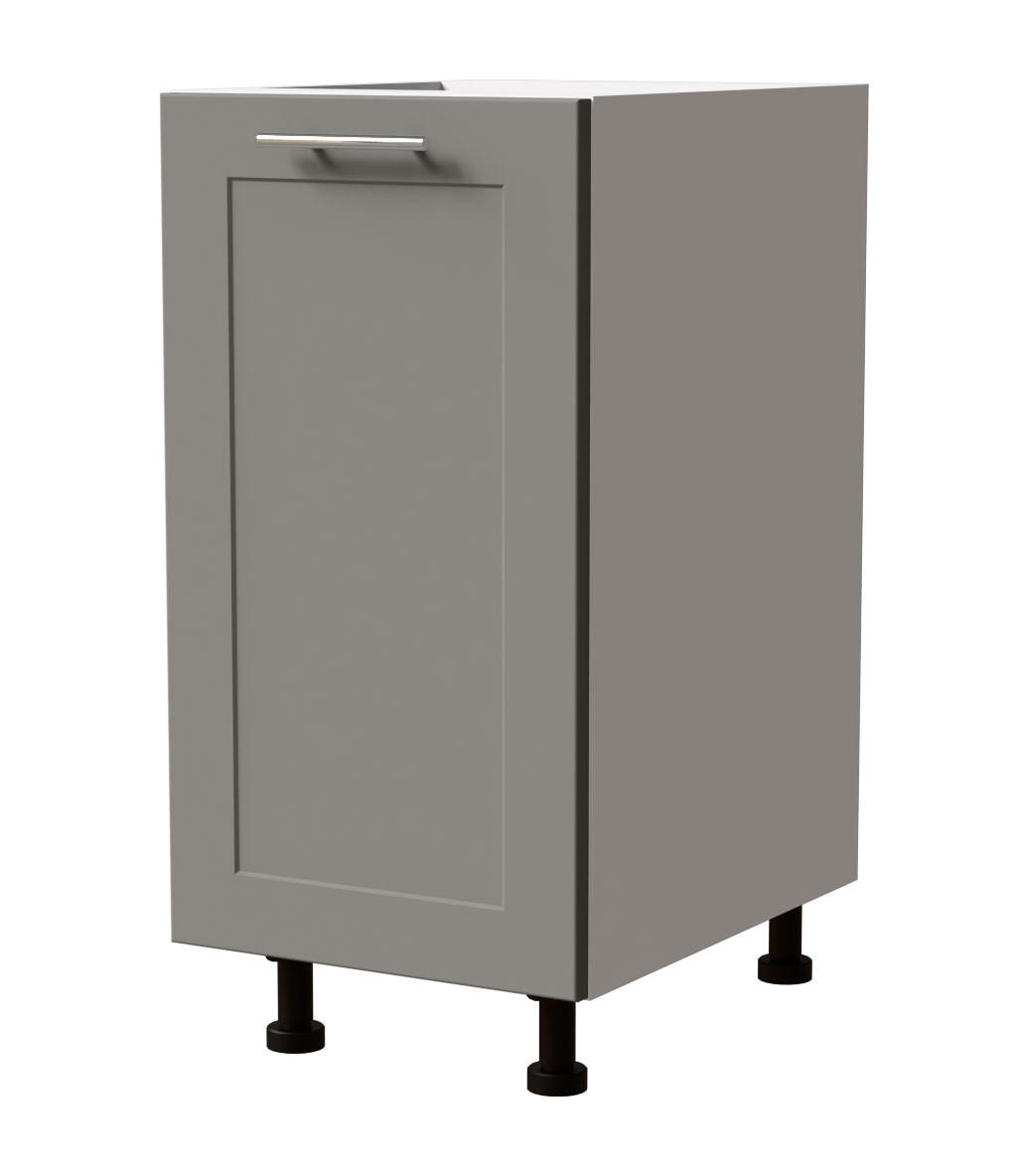 Feldmann-Wohnen Küchenunterschrank Grau, Weiß 40x82x50 cm