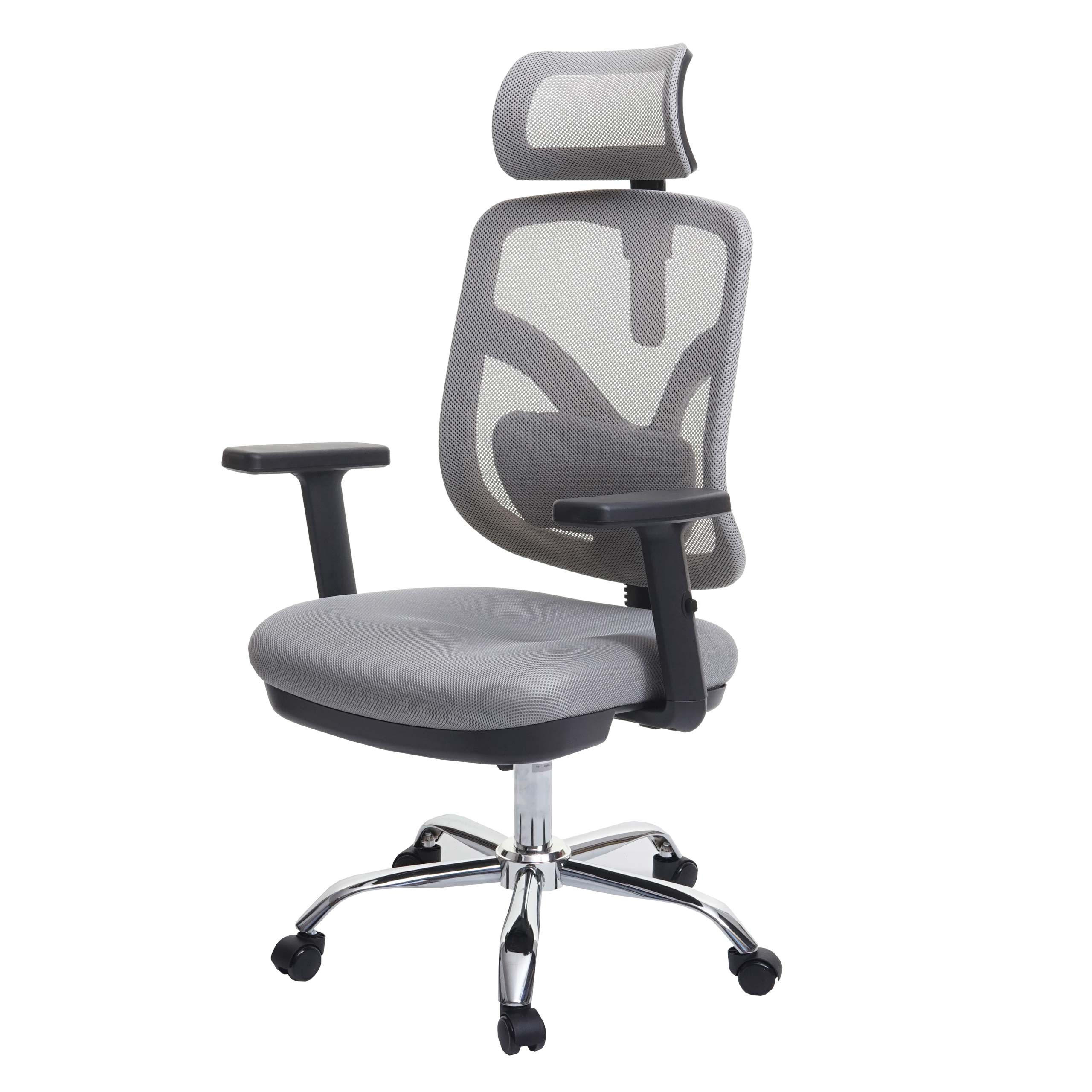 BÜROSTUHL Grau - Grau, Textil (66/127/93cm) - SIHOO
