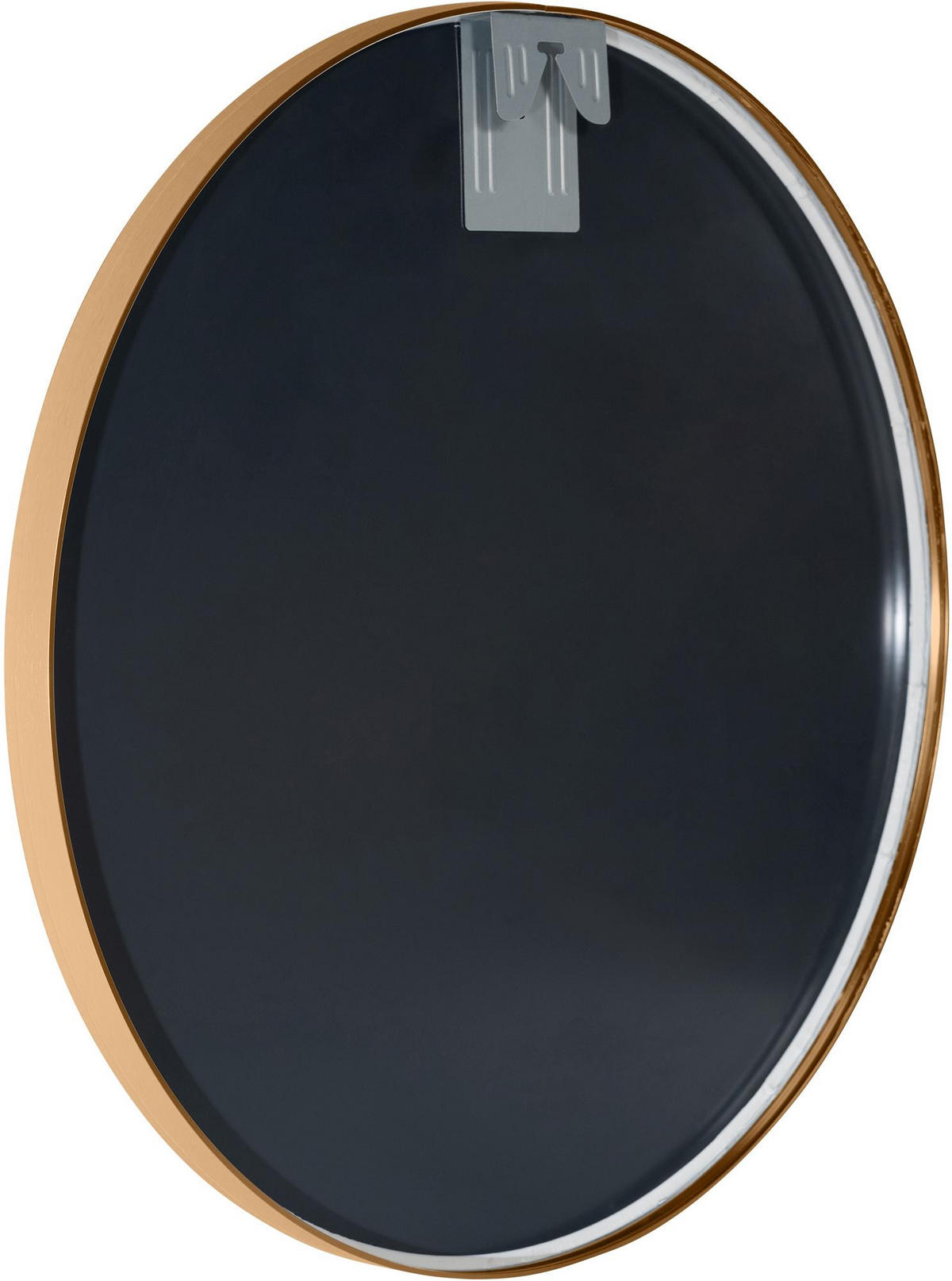 WANDSPIEGEL rund 60 cm Metall Gold Matt - Roségold, Metall (60/60/3cm) - CLP