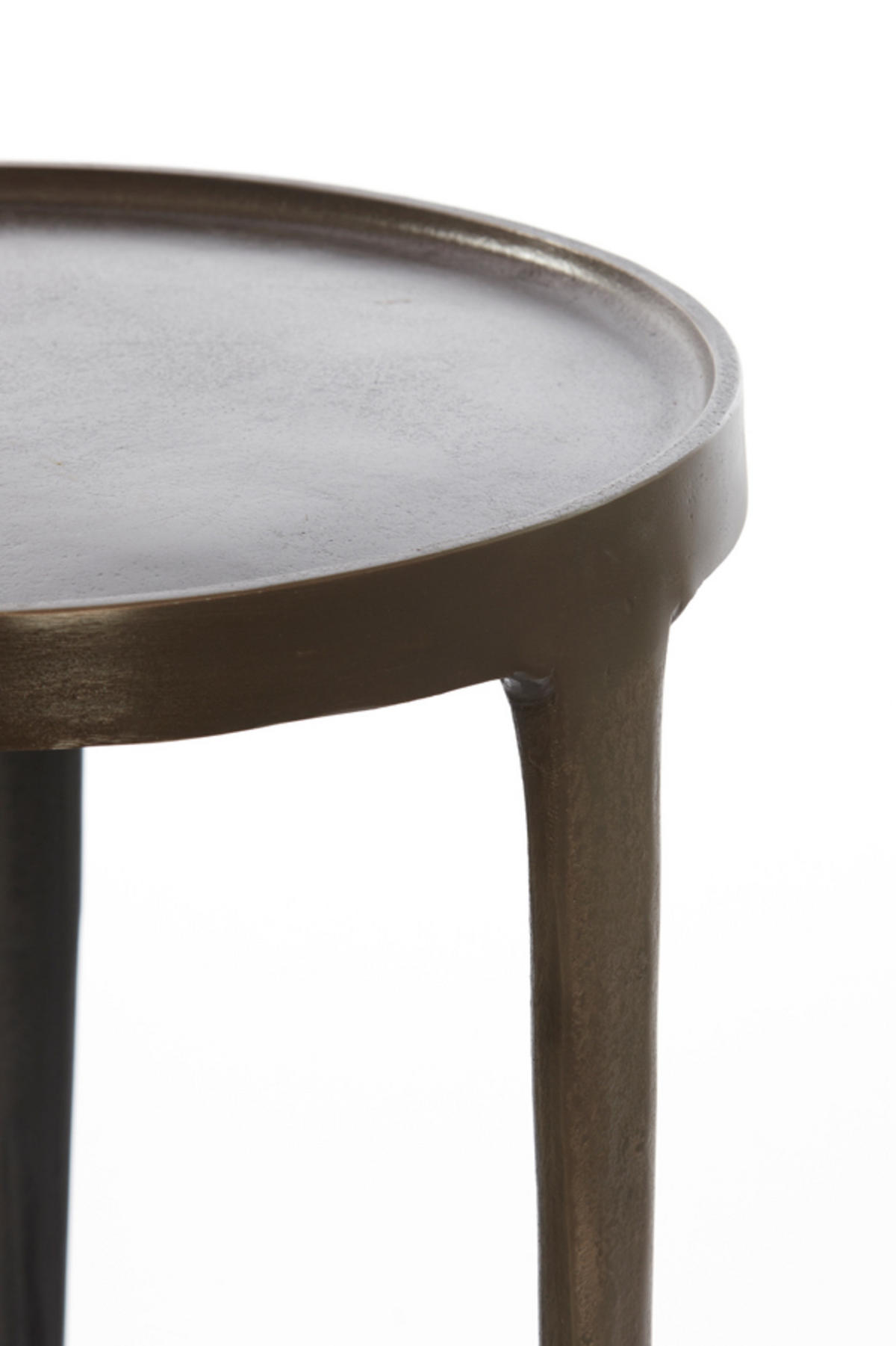 BEISTELLTISCH Tobias Braun Ø43/45,5 cm 2er-Set - Braun, Metall (43/43/45.5cm) - Light & Living