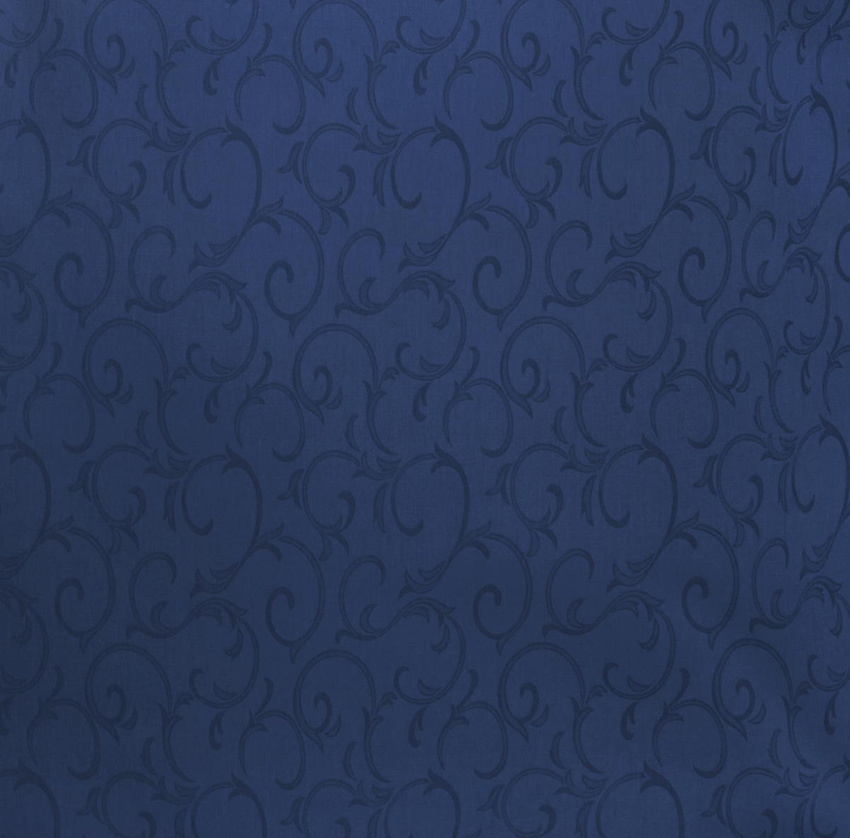 DAMAST-BETTWÄSCHE 155x220 Mako Brokat Bettbezug Ornamente Muster Marine Blau - Made in Germany - Dunkelblau, Textil (155/220cm) - Carpe Sonno