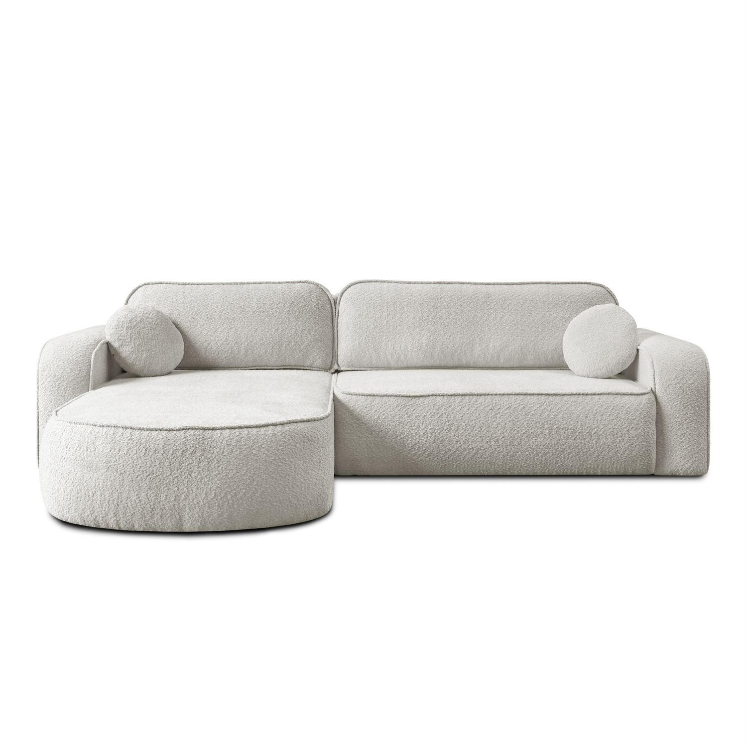 ECKCOUCH VENUS II mit Bettkasten, Coral 65 - Creme, Textil (275/178cm) - Lookway