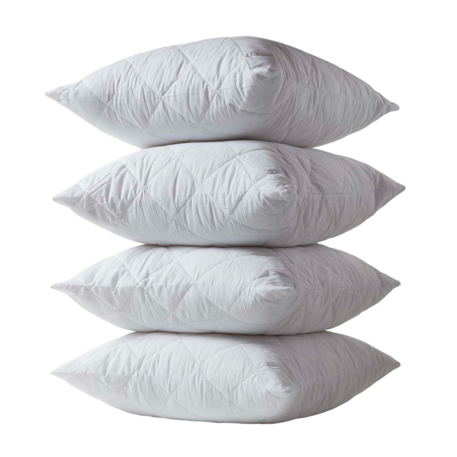 KISSENSCHONER gesteppt 80/80 cm, 4er-Set, mit Reißverschluss - Weiß, Textil (80/80cm) - Homescapes
