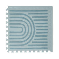 SPIELMATTE Linear Mineral blau 120x180 - Blau, Kunststoff (120/180cm)