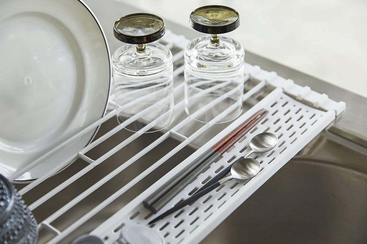 ABTROPFGESTELL 5057 Tower Weiß 0,8 x 42 x 26 cm - Weiß, Metall (42/1/26cm) - Yamazaki