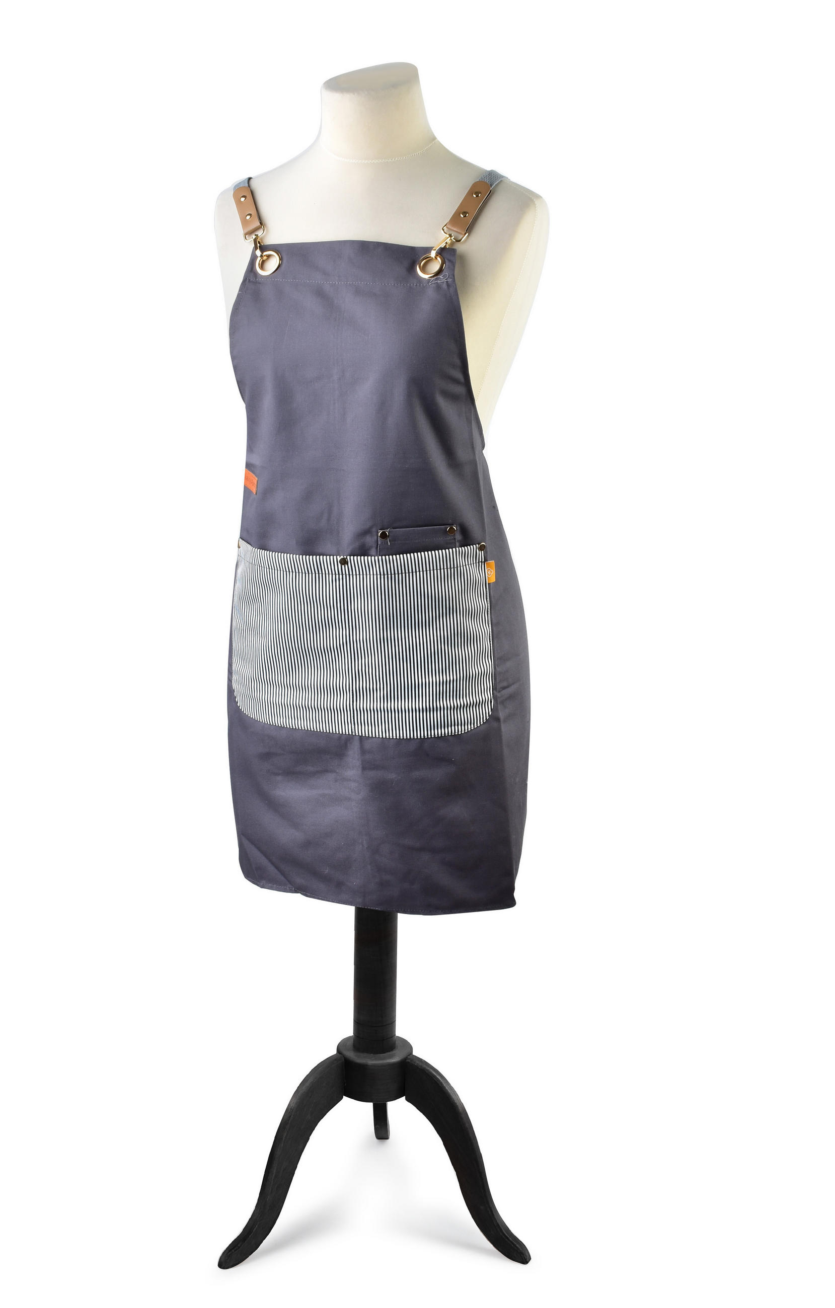 SCHÜRZE Mathilde Grau 78/70 cm Textilien - Grau, Textil (70/78cm) - Mondex