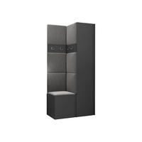 GARDEROBEN-SET Orion XXIV - Graphitfarben/Grau, Holzwerkstoff/Kunststoff (82/186/46cm) - MIRJAN24