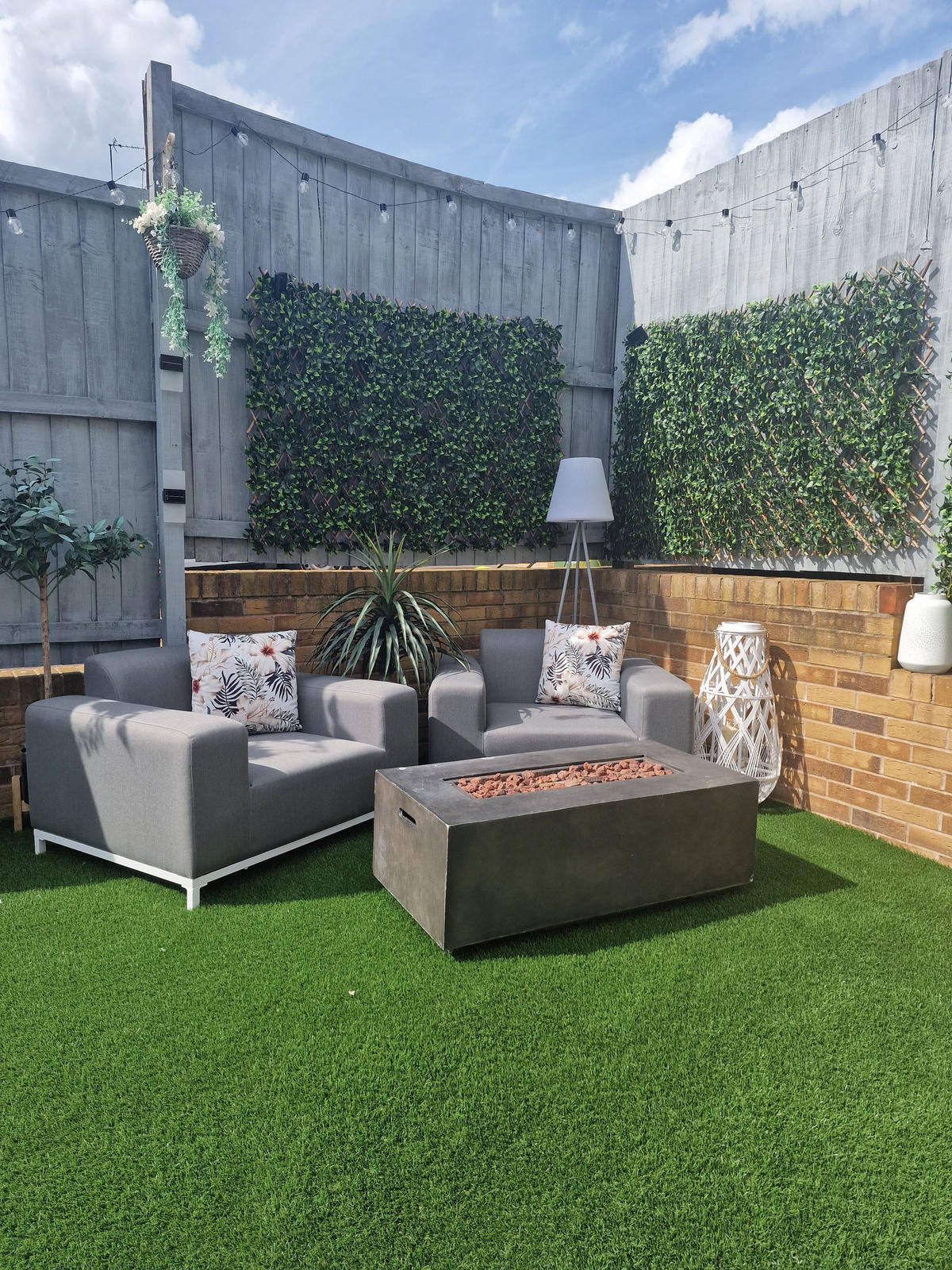 LOUNGE SEDACÍ SOUPRAVA SADA 5-místná světle šedá/weißes Rám Rovigo - šedá/bílá, textil - Beliani