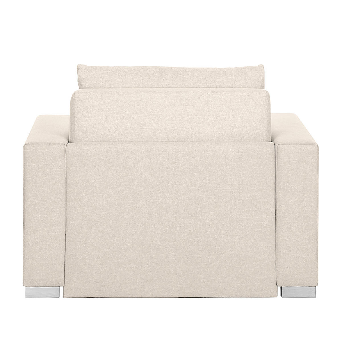 SCHLAFSESSEL - Silberfarben/Creme, Textil (110/90/90cm) - home24