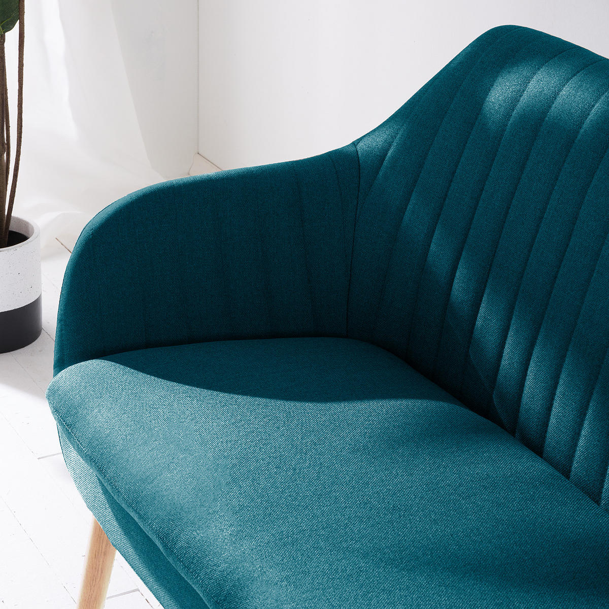 KÜCHENSOFA - Petrol, Eichenholz/Holz (130/85/62cm) - home24