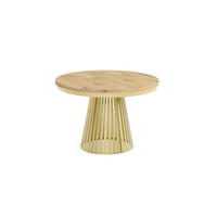 ESSTISCH Cone Bis - Goldfarben/Eiche Artisan, Holzwerkstoff/Metall (120/120/76cm) - Meblini